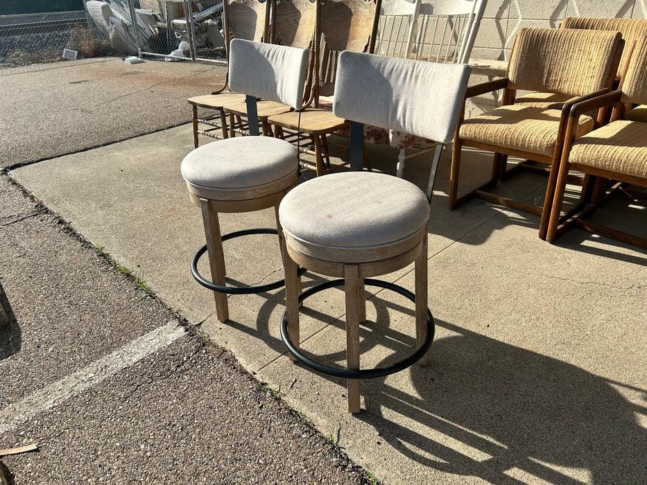 Upholstered counter height barstools 23 inch seat height 33941