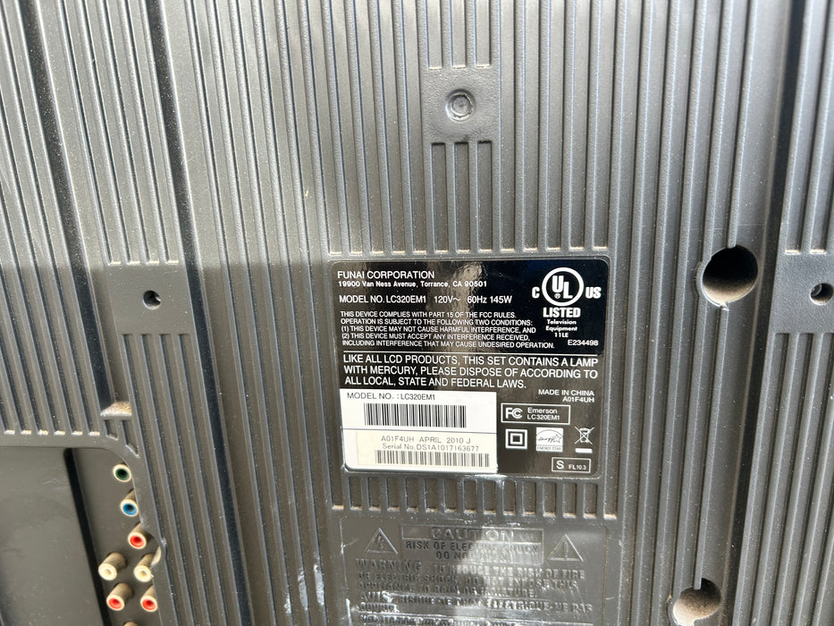 35" Emerson TV with remote 33949