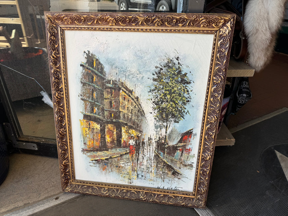 W. E Viktor gold framed painting 33173