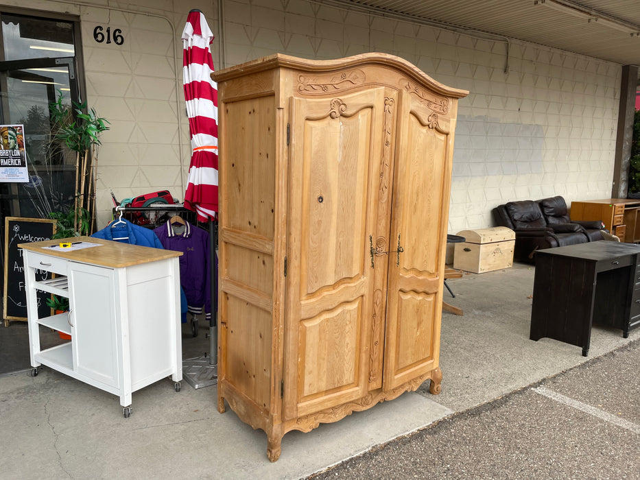 Wood wardrobe/armoire closet storage cabinet 33172