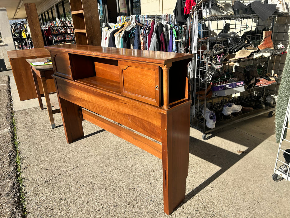 Full wood bookcase/storage headboard 33982
