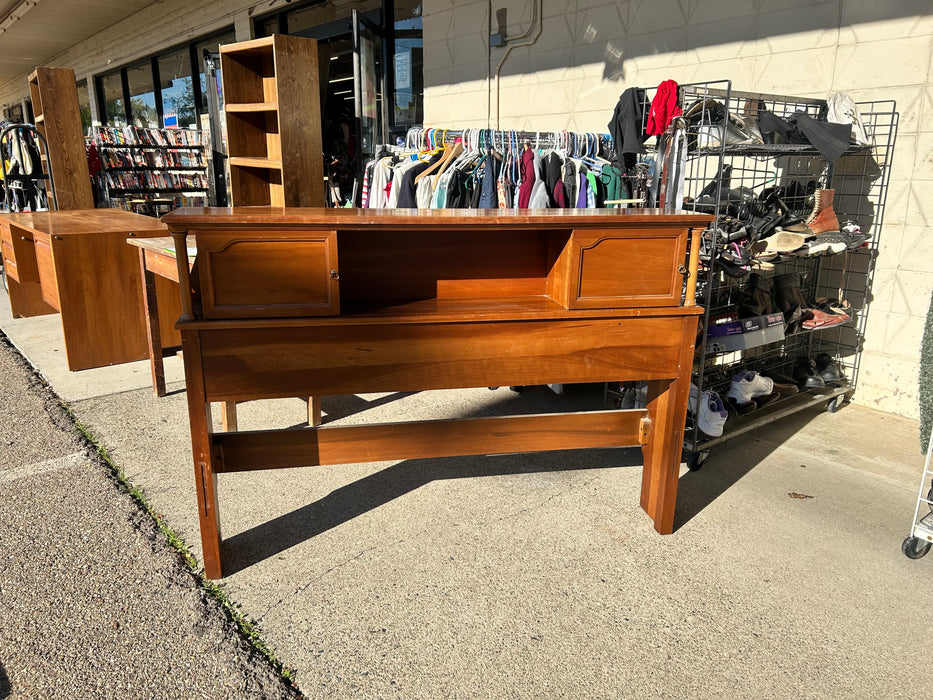 Full wood bookcase/storage headboard 33982