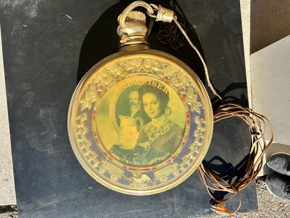 Budweiser pocket watch swag lamp 33957