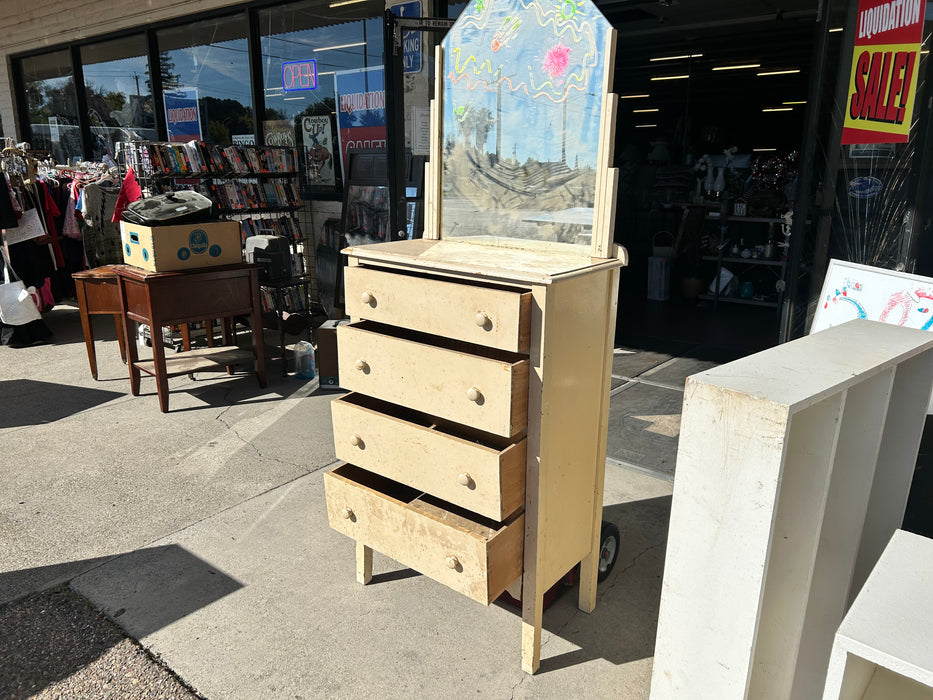 4 drawer chest dresser with mirror 33967