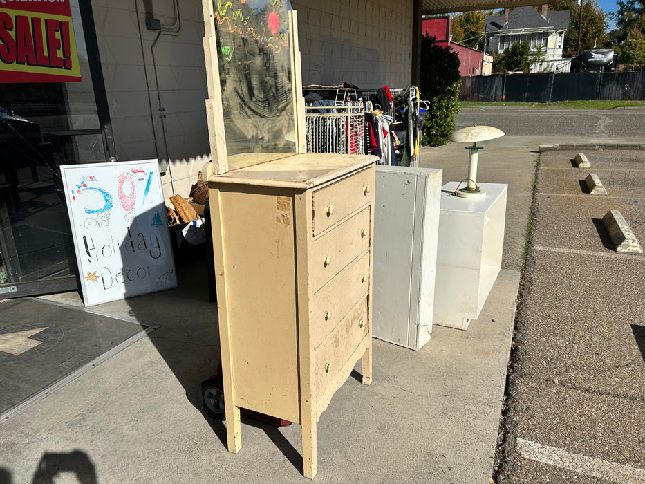4 drawer chest dresser with mirror 33967