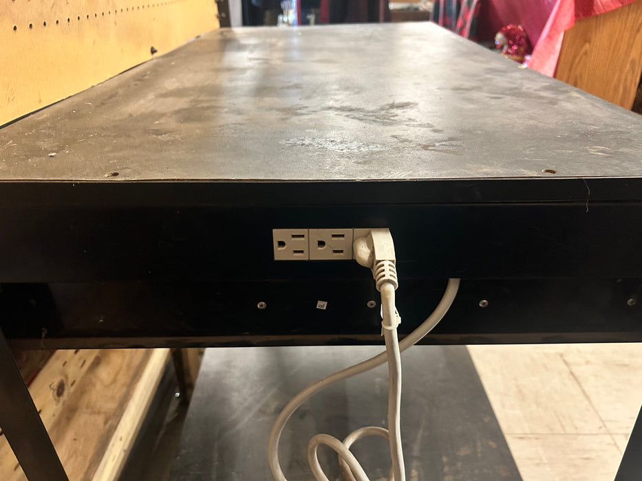 Black metal 2 drawer work bench 33823