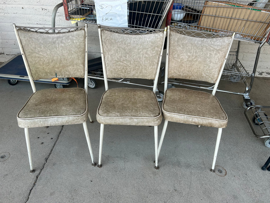 Metal mid century dining chair 33843