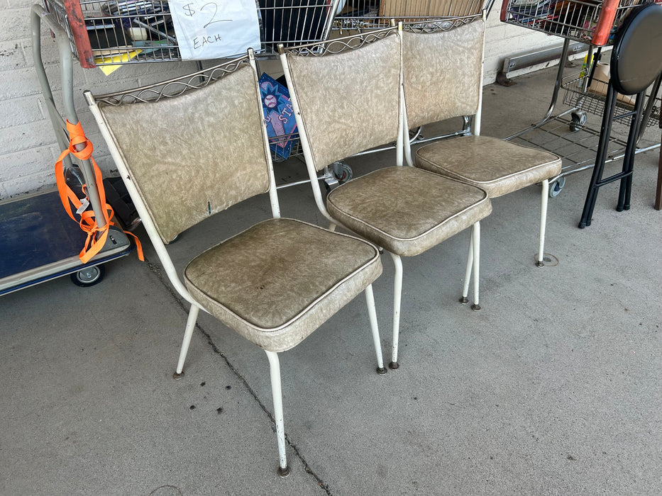 Metal mid century dining chair 33843