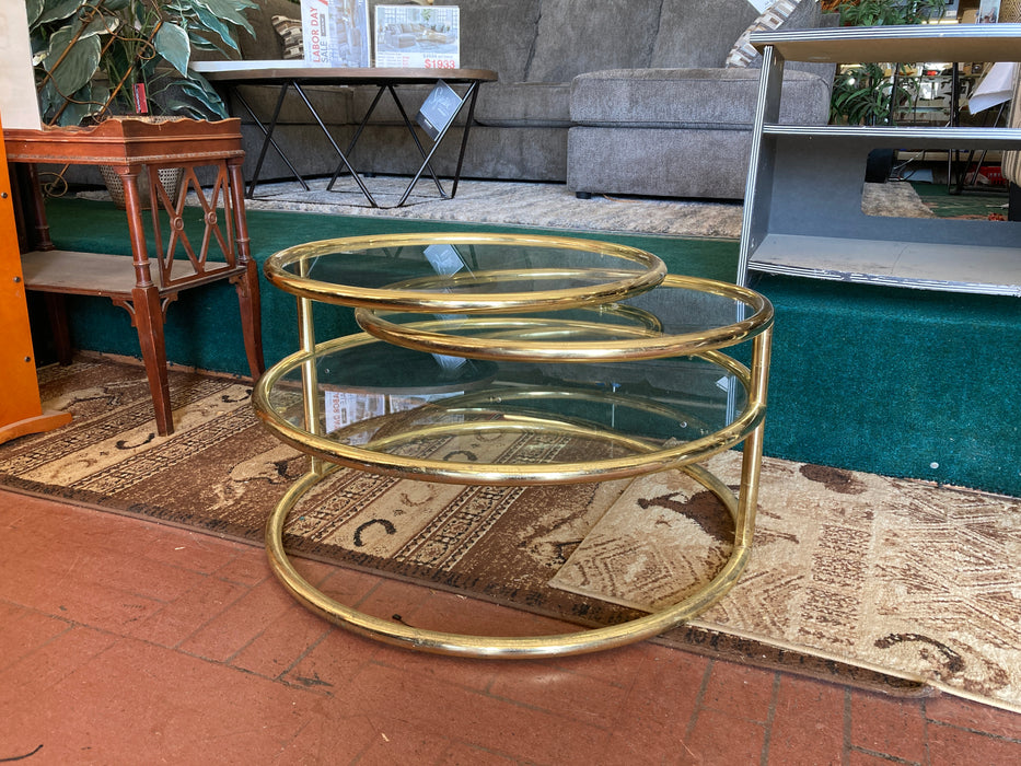 Rotating 3 tier round coffee table 31356