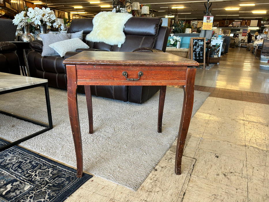 Wood side table/ end table with faux drawer 33851