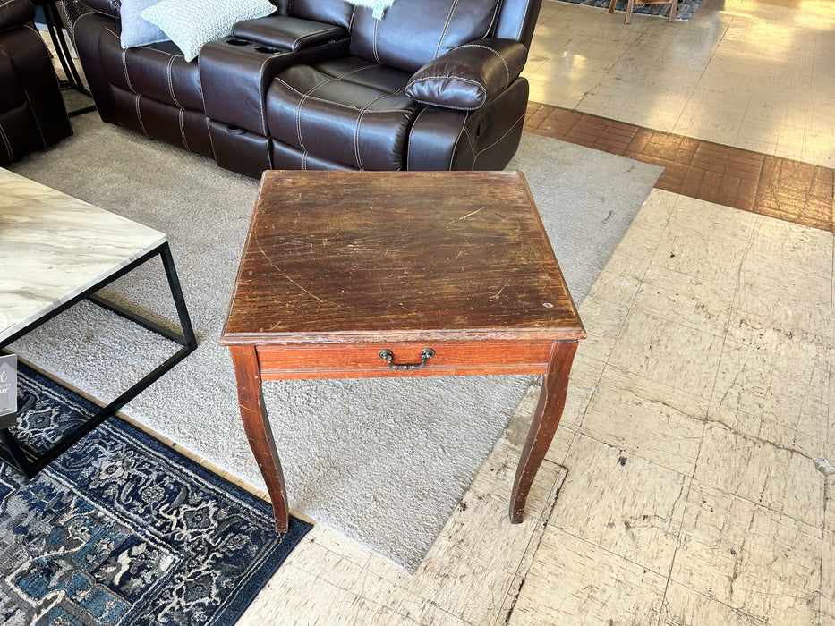 Wood side table/ end table with faux drawer 33851
