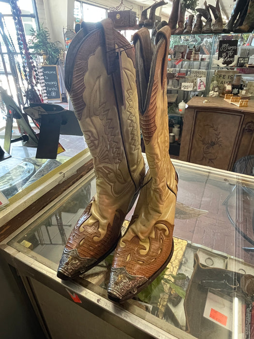 Jaca silver cow tip size 14 western boots 31389