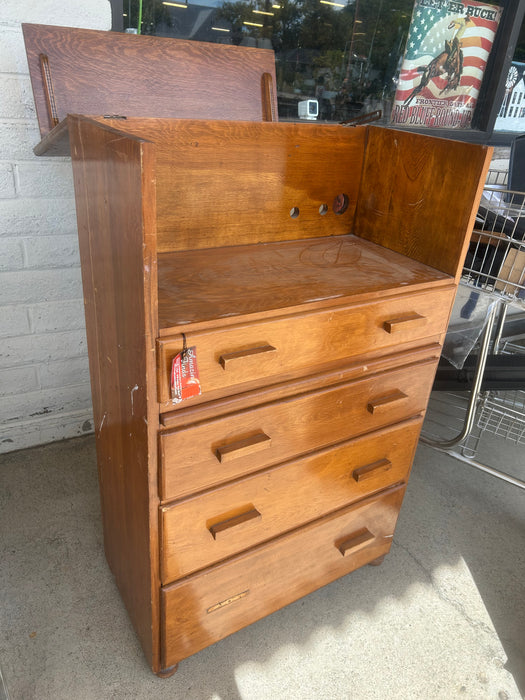 Vintage wood 4 drawer secretary desk 33109