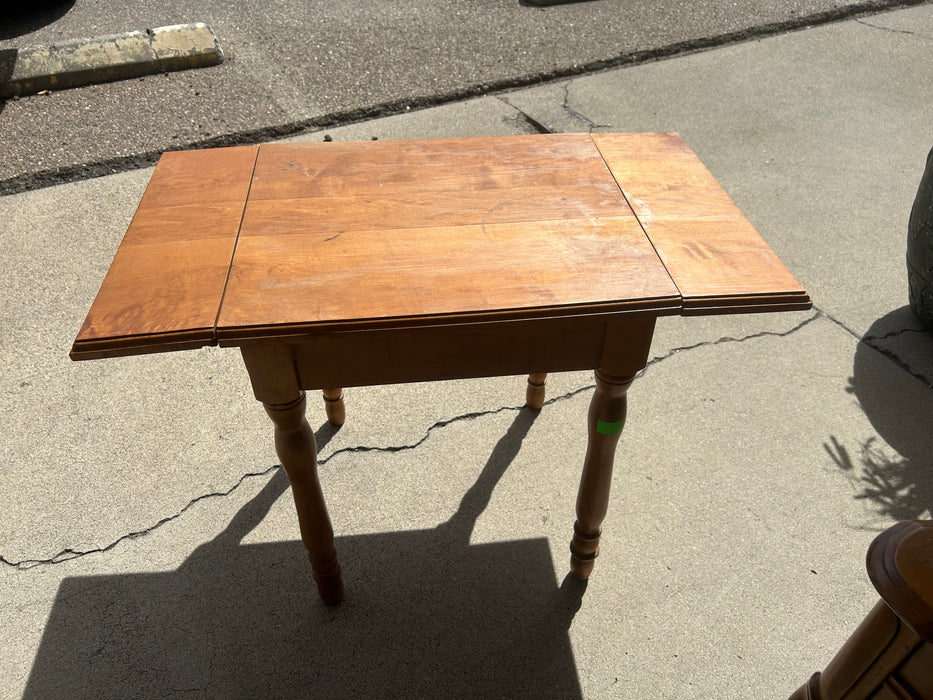 Wood drop leaf side end table 33065