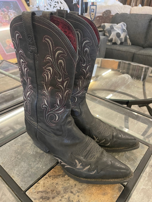 Black Ariat size 8 womens western cowboy boots 31408