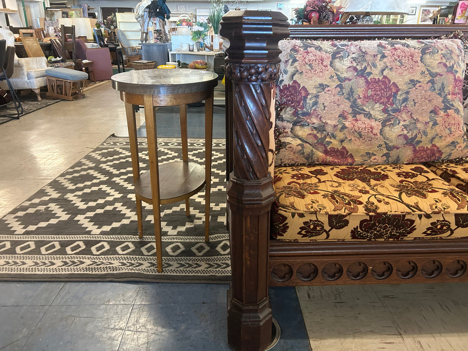 Vintage real wood ornate sofa couch 34394