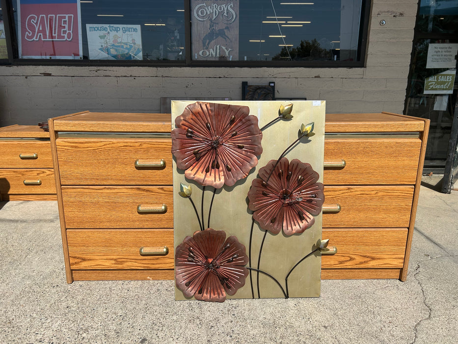 Metal floral wall decor picture 34398