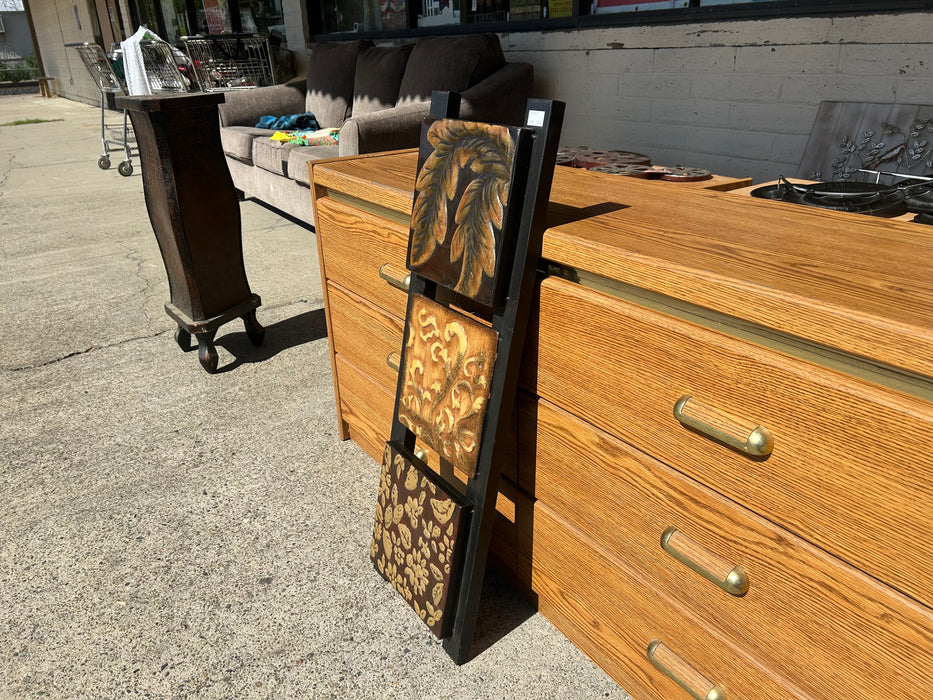 Brown metal accent decor 34399