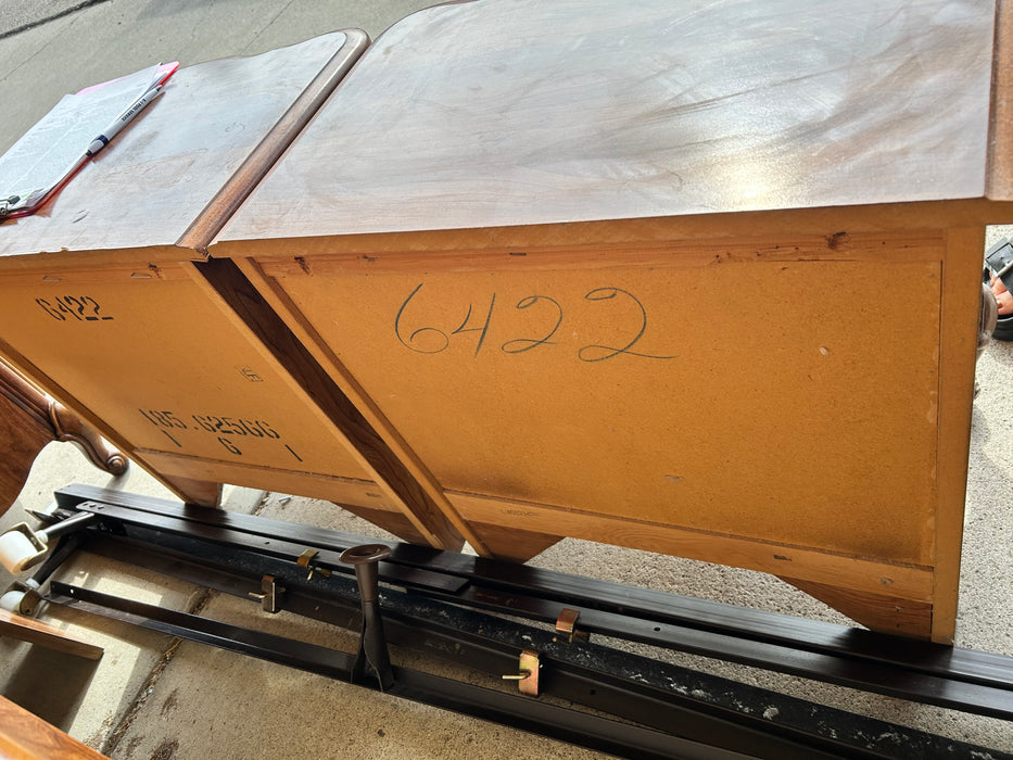 Mid century 2-drawer vintage nighstands with brass handles 33873