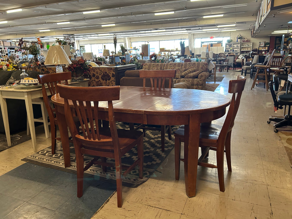 Dining table with 4 chairs and 2 leaves 5pc set 34414