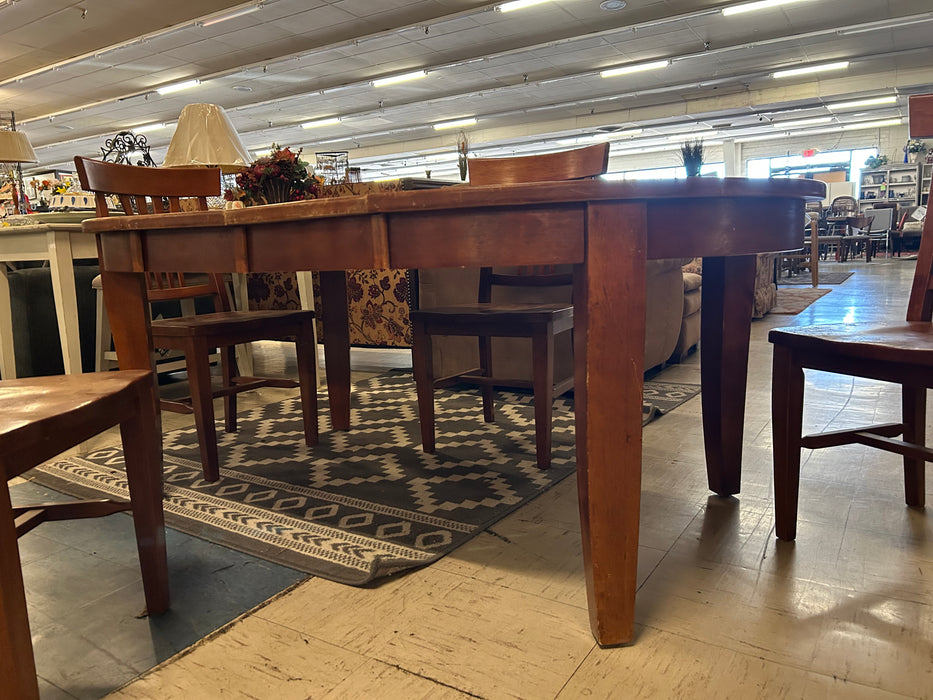 Dining table with 4 chairs and 2 leaves 5pc set 34414
