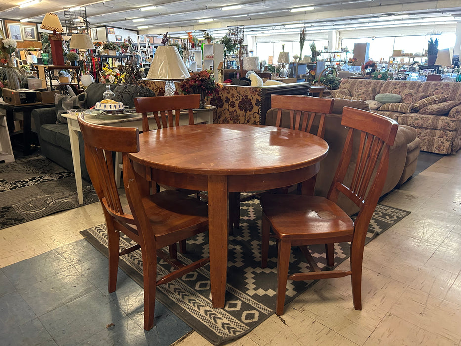 Dining table with 4 chairs and 2 leaves 5pc set 34414