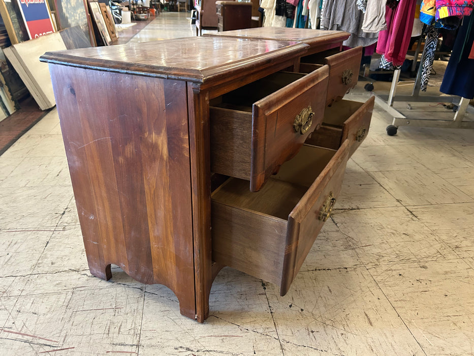 Wood 2 drawer nightstand 34418