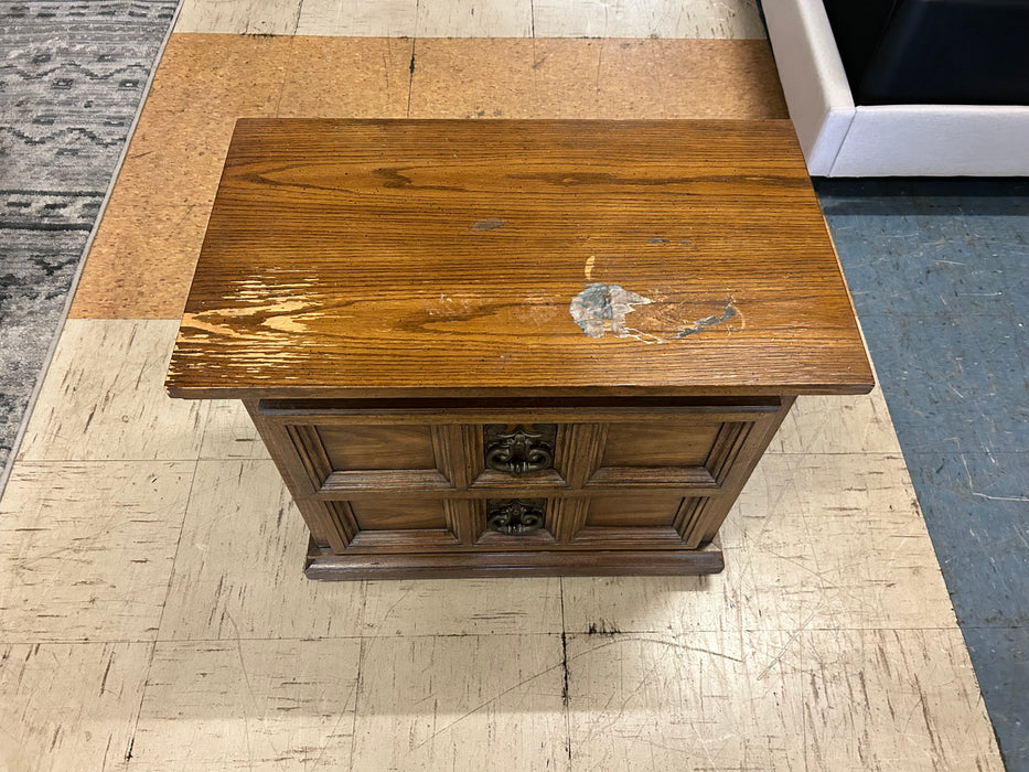 Wood 2 drawer nightstand 33872