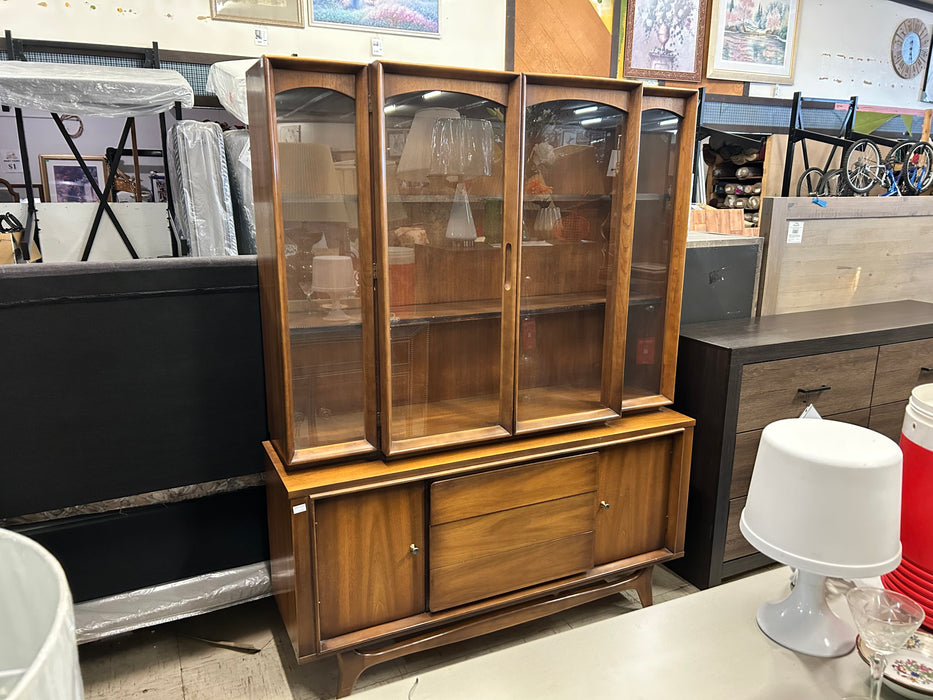Mid century china cabinet hutch 33881
