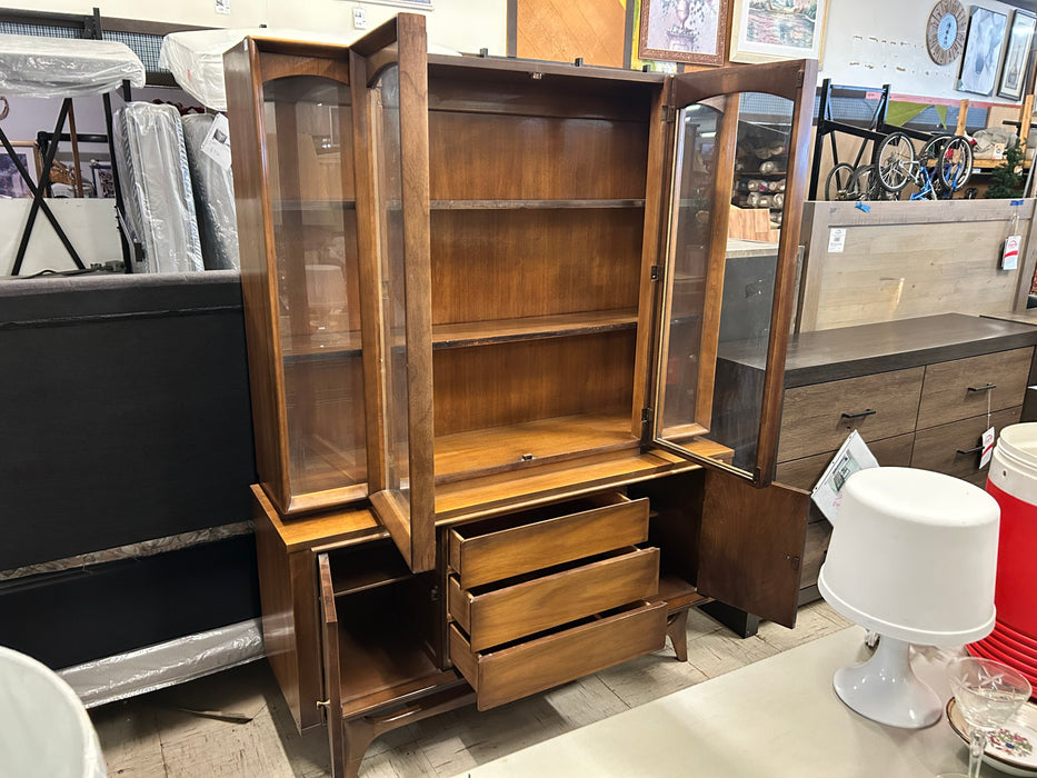 Mid century china cabinet hutch 33881