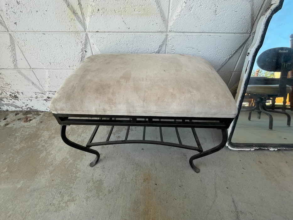 Metal/upholstered ottoman footstool bench seat 31438
