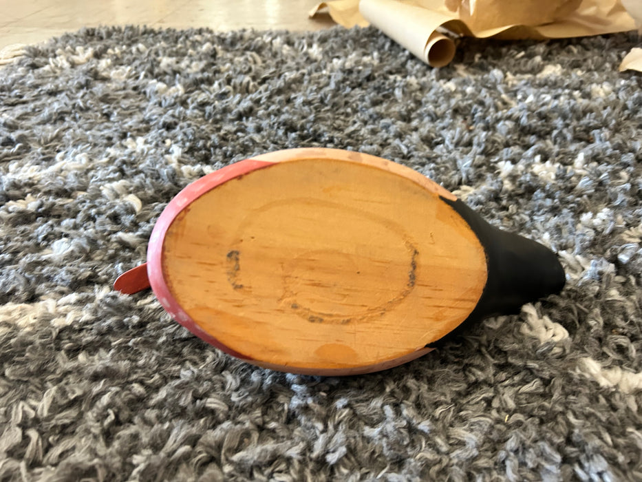 Hand carved painted wood duck 33896