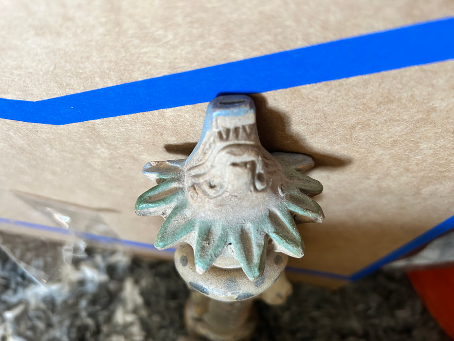 Vintage aztec mayan pottery flute 33897