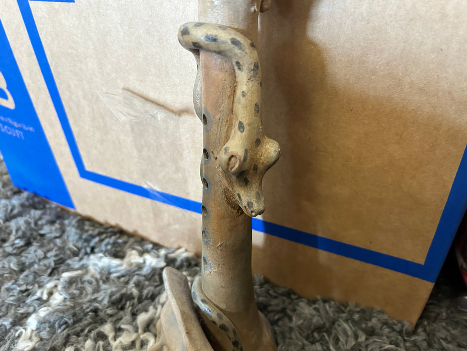 Vintage aztec mayan pottery flute 33897