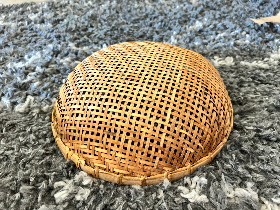 Vintage woven winnowing basket 33900