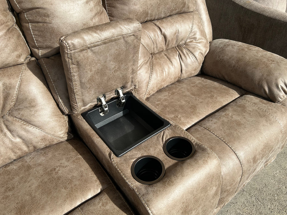 Peak Living manual reclining loveseat with console 34462