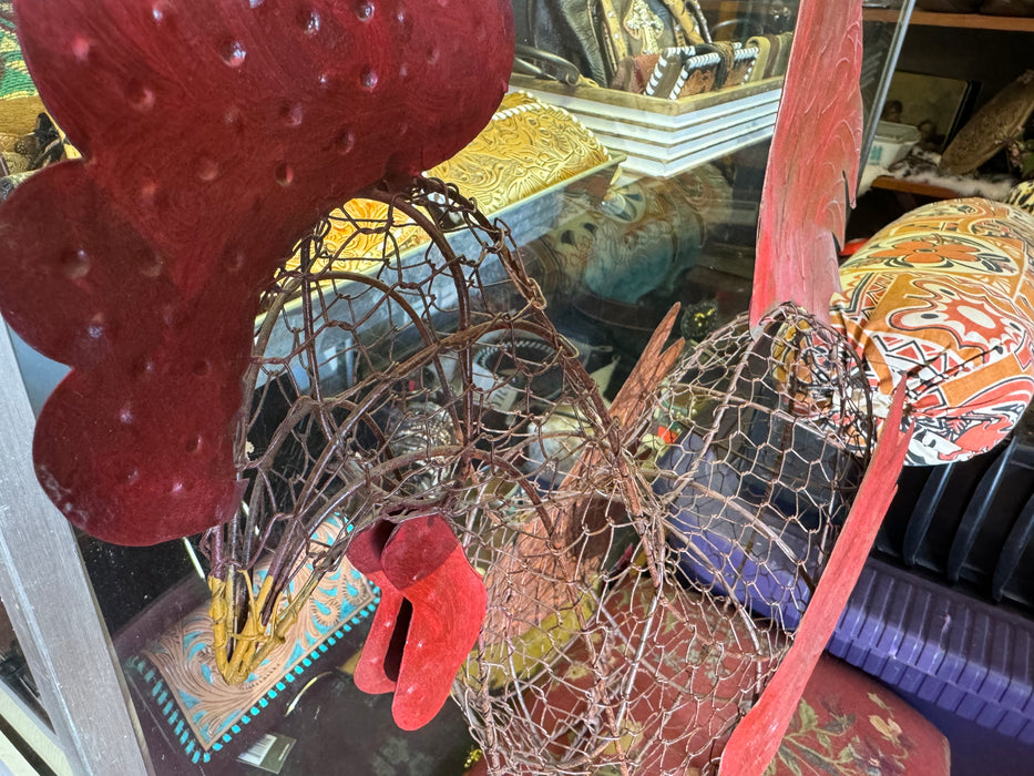 Metal decorative rooster decor 32991