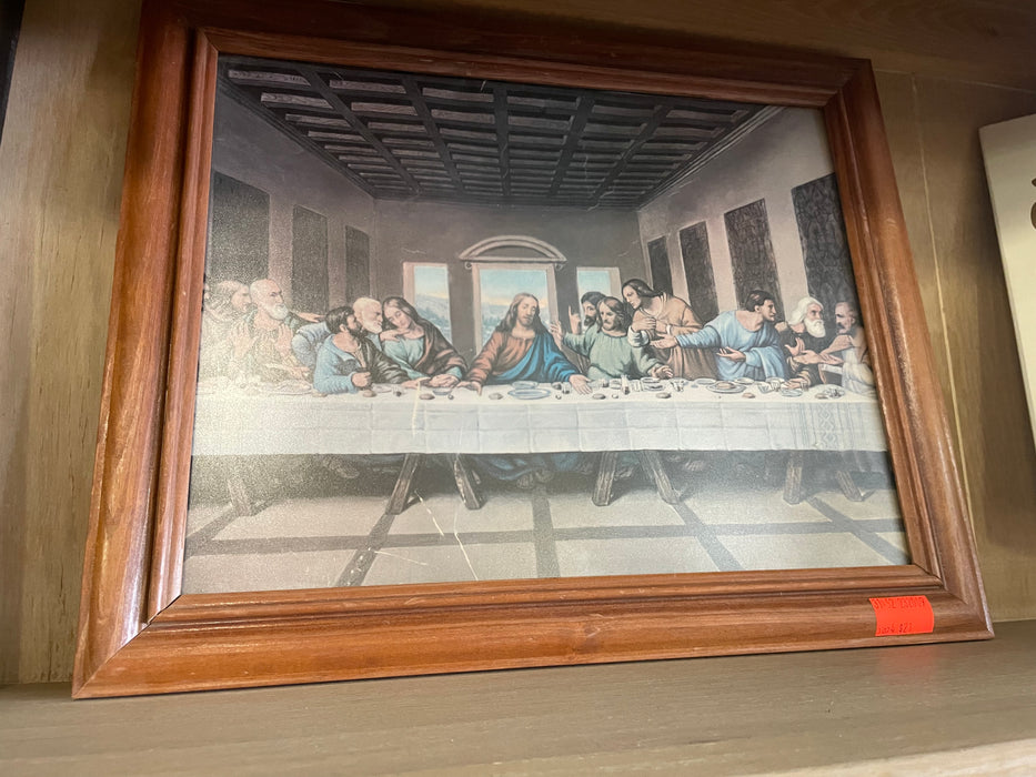 Last Supper print framed picture 31452