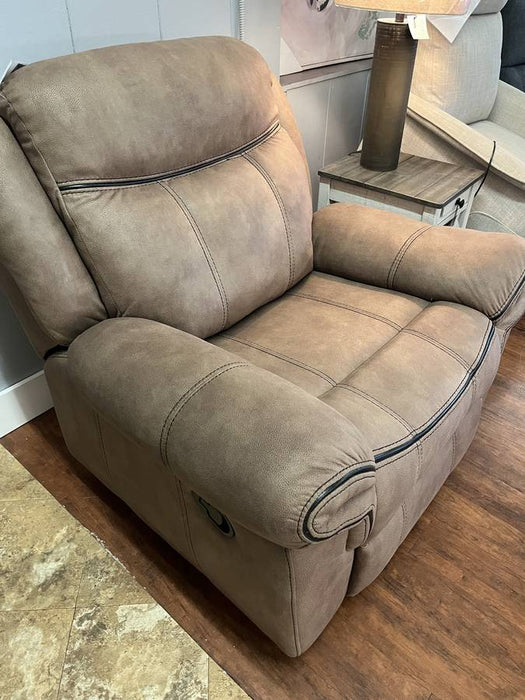 Sawyer glider recliner taupe medium brown NEW CO-602336