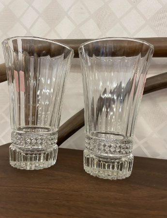 Cristal D'Arques Durand Victoria pattern glass set of 2  32390