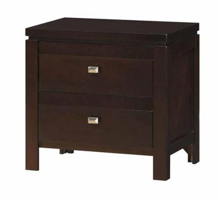 Cameron 2-drawer nightstand rich brown NEW CO-203492
