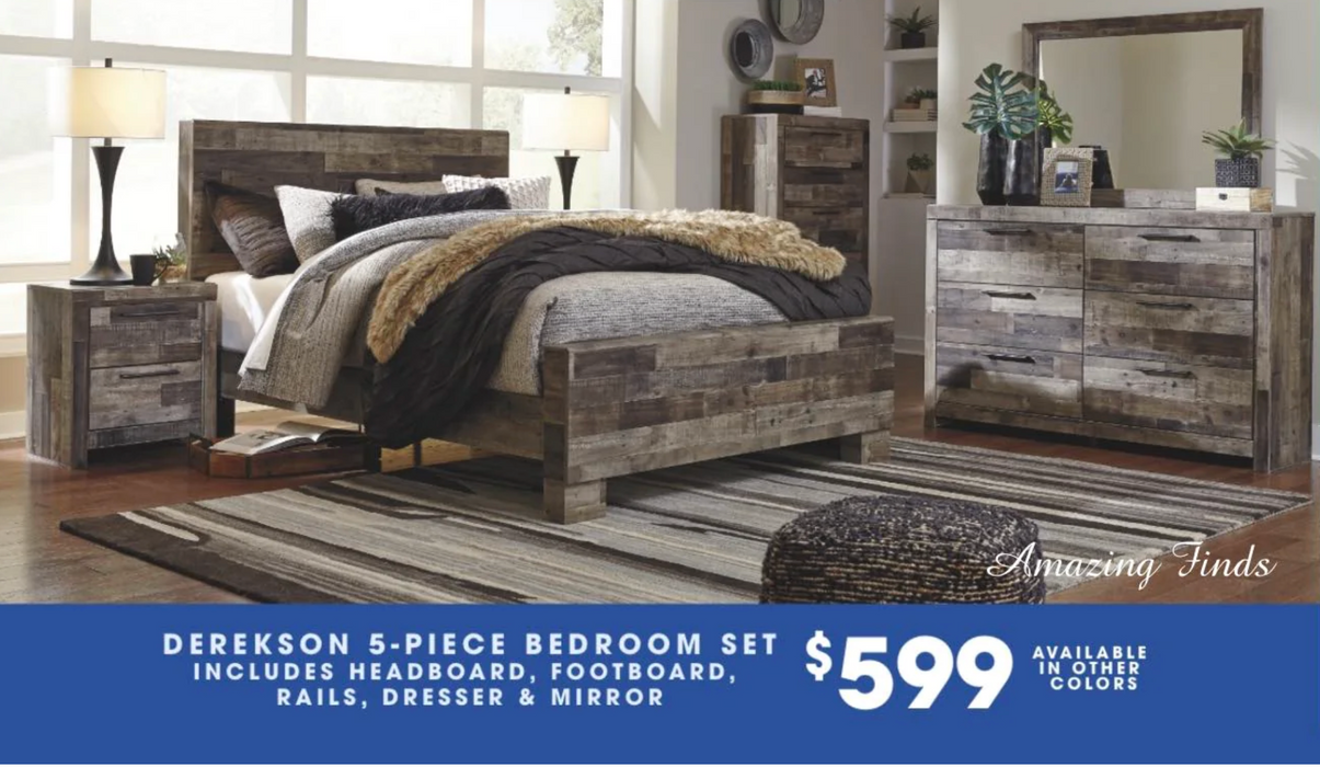Derekson 5-Piece Queen Bedroom Set NEW AY-B200B6P5