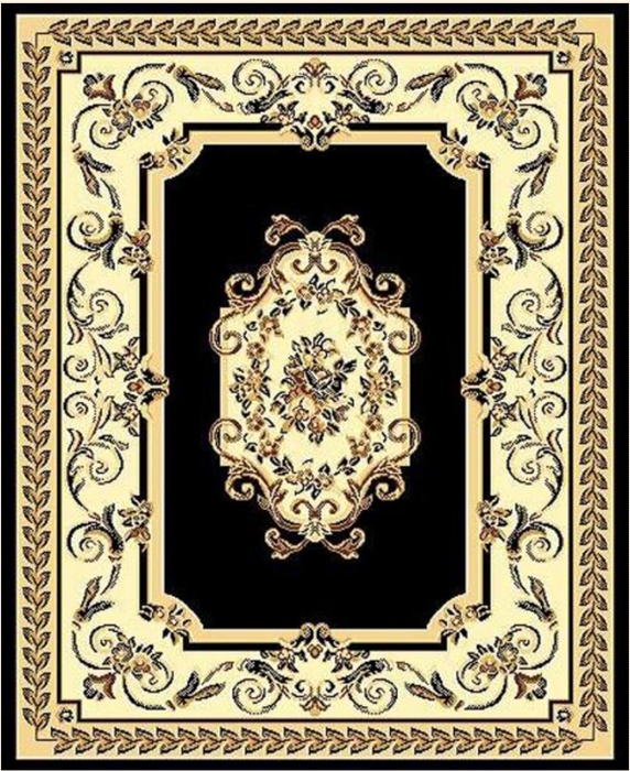 Persian Weavers Tajmahal 116 rug 8x10 black NEW PW-TAJ-116BK8x10