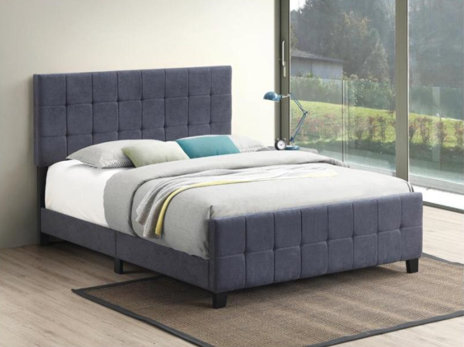 Fairfield Dark Grey Twin Upholstered Tufted Bed NEW CO-305953T