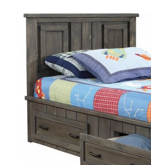 Napoleon twin headboard rustic in gunsmoke grey/gray NEW CO-400936T