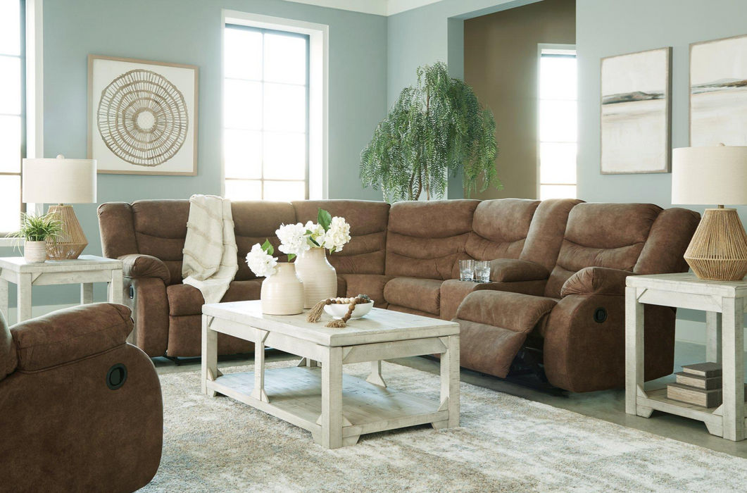 Partymate 2-Piece Manual Reclining Sectional with Console AY-36902S1 (3690248, 3690249)