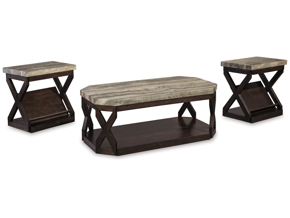 Radilyn Faux Marble Coffee Table and 2 End Tables 3pc Set NEW Ashley
