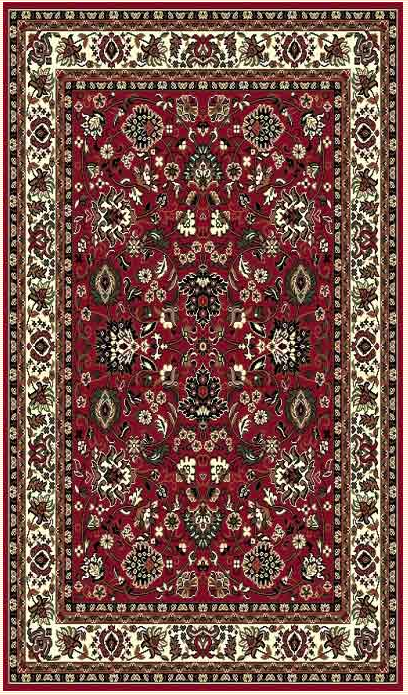 Persian Weavers Taj Mahal 106 rug red 5x7 NEW PW-TJ106RD5x7