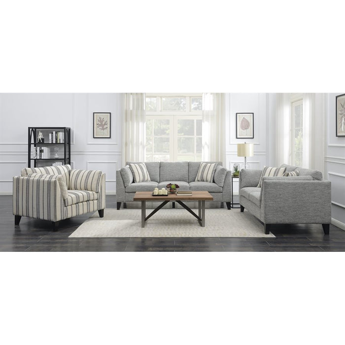 Accent chair gray/grey stripe NEW EH-U3445-02-13