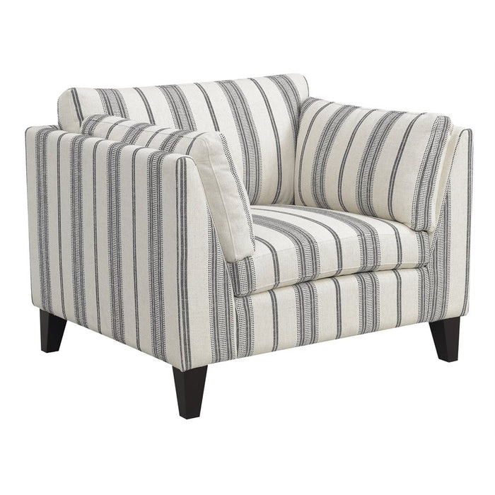 Accent chair gray/grey stripe NEW EH-U3445-02-13